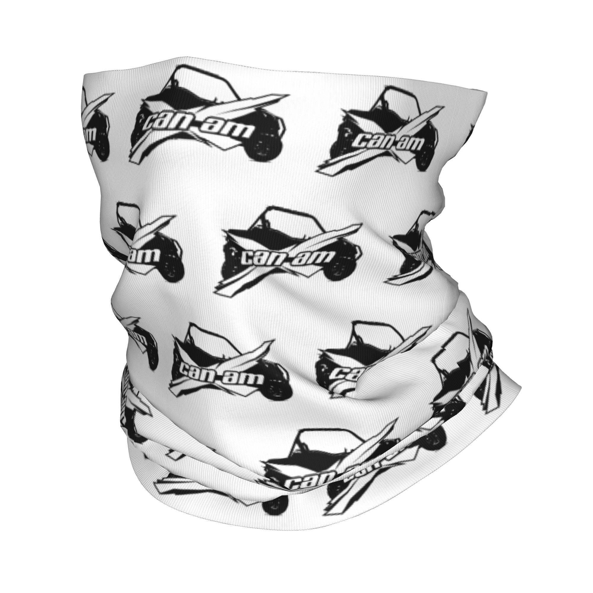 Neck Gaiter Fleece - カスタムCan-Amバンダナウィンターネックウォーマー、女性用防風ラップフェイススカーフ、スキー、BRP、ATVロゴ、カーレース、ゲイターヘッドバンド