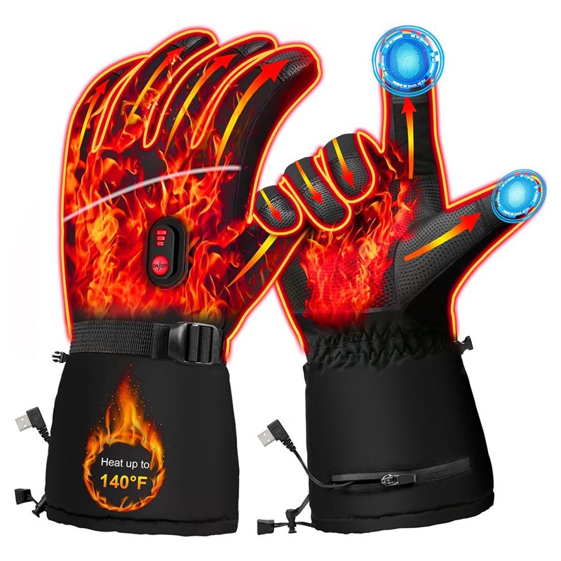 A07T-電熱式手袋、冬用、タッチスクリーン対応、バッテリー - Hand Warmer Electric のレビューと価格