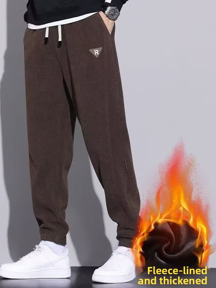 メンズ冬用暖かいフリース裏地付き厚手コーデュロイスポーツパン - Corduroy Pant Warm のレビューと価格