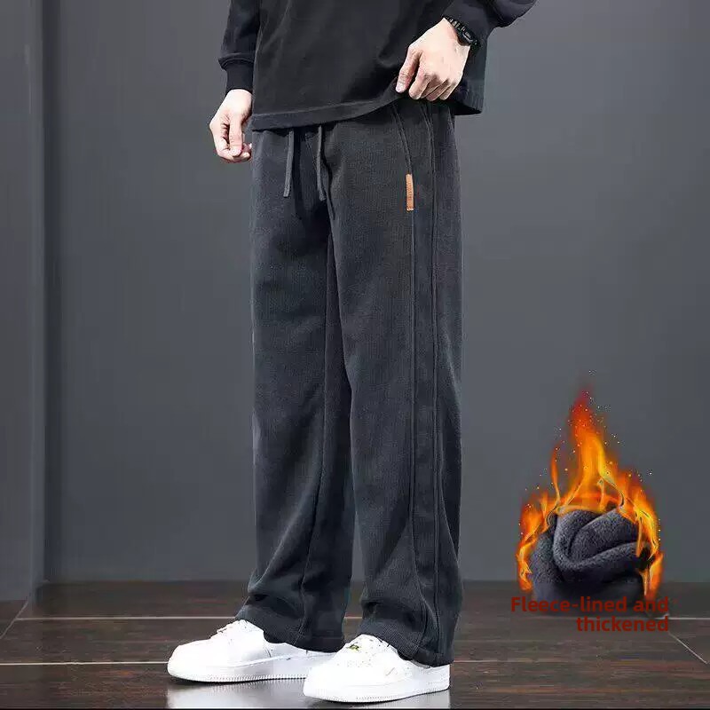 メンズフリース裏地付きコーデュロイカジュアルパンツ、伸縮性ウ - Corduroy Pant Warm のレビューと価格
