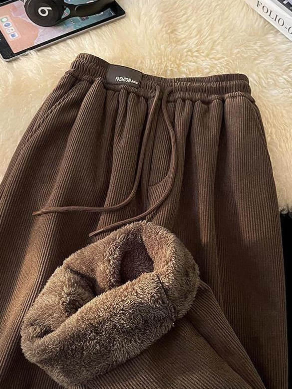 アメリカンスタイルフリース裏地付き厚手ラムベルベットカジュア - Corduroy Pant Warm のレビューと価格