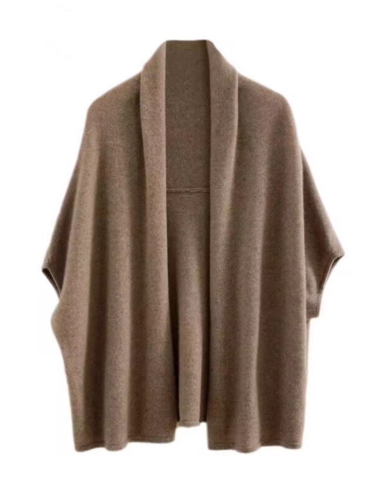 秋冬新スタイルルーズバットウィングスリーブカシミヤショルダー - Wool Coat Peacoat のレビューと価格