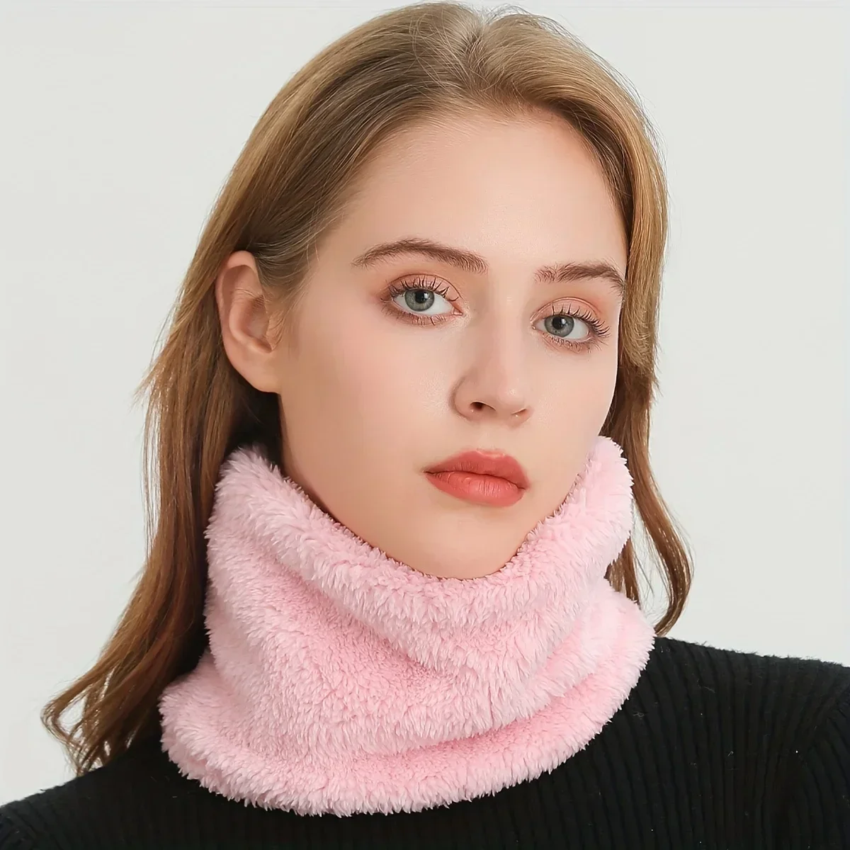 防風ぬいぐるみインフィニティスカーフ無地ネックゲートルかわい - Neck Gaiter Fleece のレビューと価格
