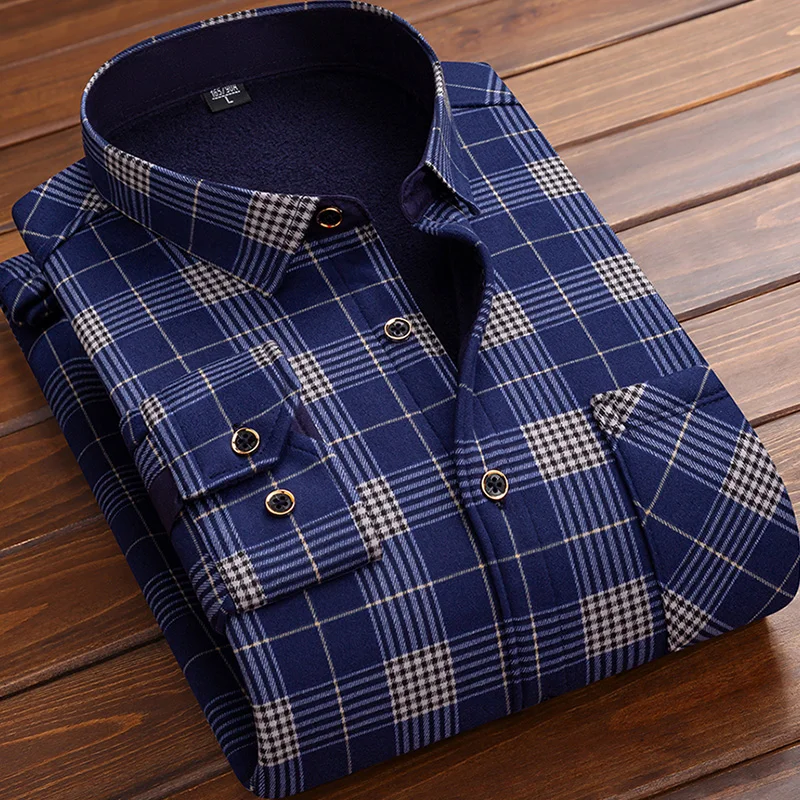 メンズ フリースシャツ 2026年 秋冬用 長袖 チェック柄 - Flannel Shirt Lined のレビューと価格