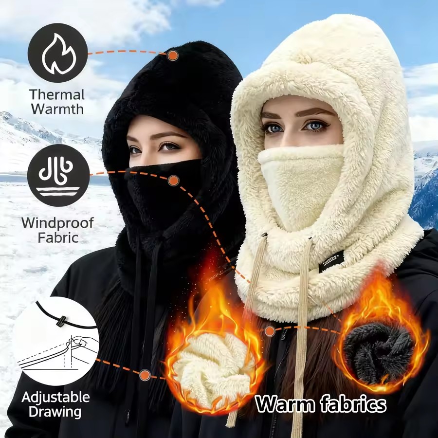 冬用バラクラバ帽子、スカーフ、フリース素材の防寒スキー用マス - Neck Gaiter Fleece のレビューと価格